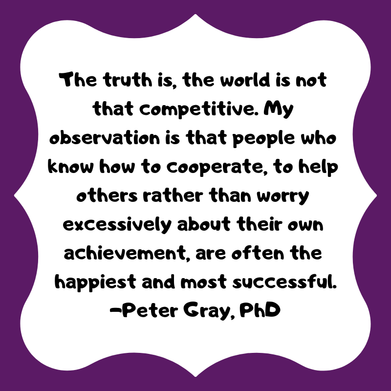The truth is the world is not that competitive