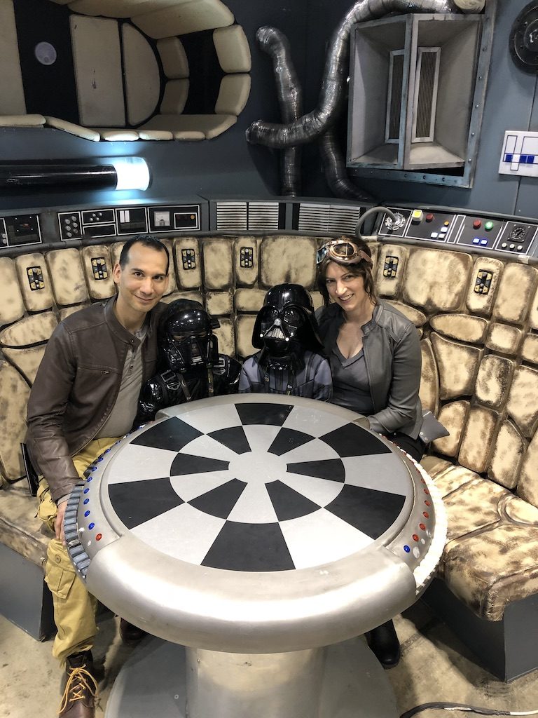 In the Millenium Falcon. I had a Mom Meltdown at the Star Wars Celebration: here's what I learned. #mommeltdown #mommeltdownfunny #mommeltdownmothers #parentingtips #effectiveparenting