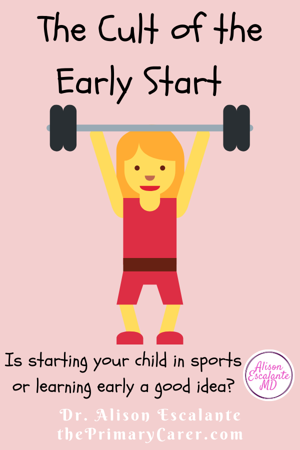 Parents are told that kids need to start early and specialize to be successful. Whether in academics, music or sports, the pressure is on. But what if the "cult of the early start" is completely wrong? Evidence shows trying lots of things and specializing later is better for kids. #parenting #parentingtips #sports #health