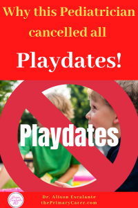 Why This Pediatrician Cancelled All Playdates. The kids are stuck at home and they are bored, but to protect our community and ourselves, this pediatrician mom said no more playdates or sleepovers. #COVID #parentingtips #pediatrician #safety