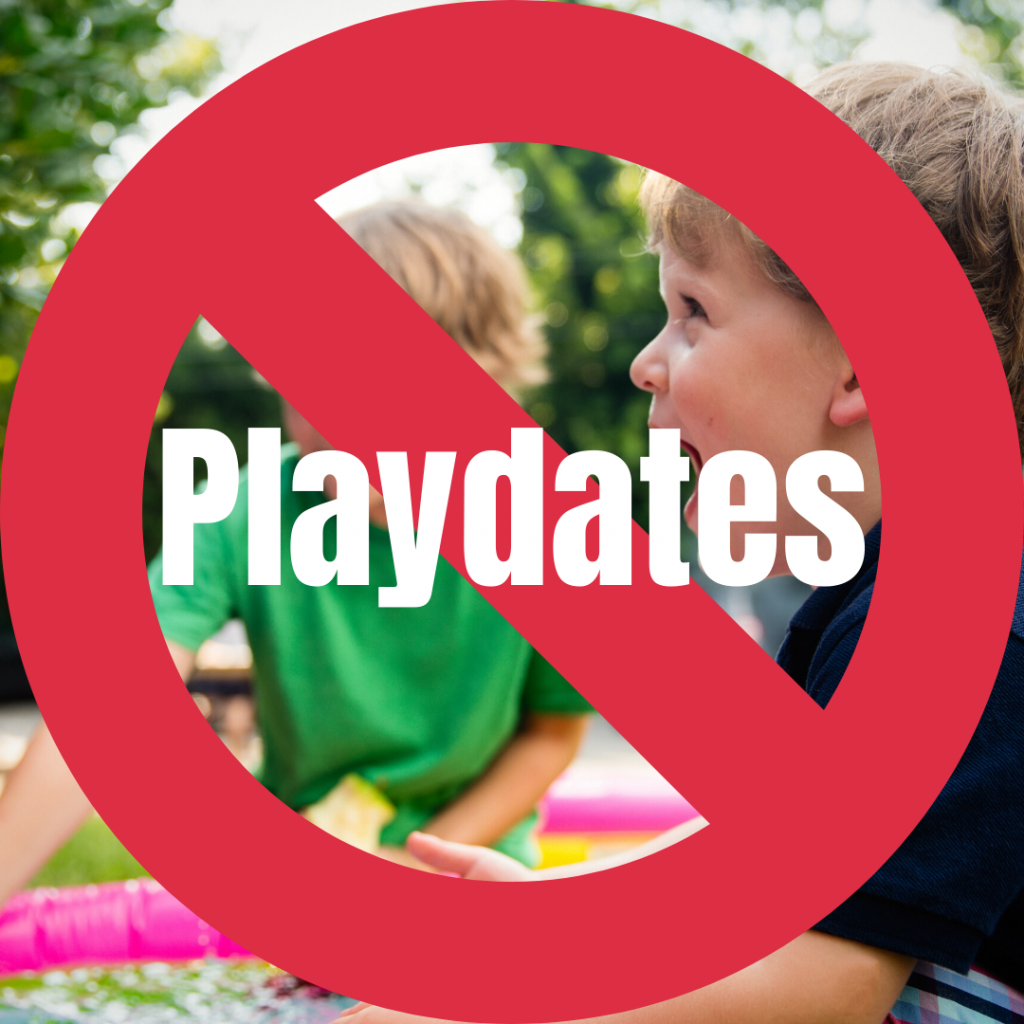 Why This Pediatrician Cancelled All Playdates. The kids are stuck at home and they are bored, but to protect our community and ourselves, this pediatrician mom said no more playdates or sleepovers. #COVID #parentingtips #pediatrician #safety