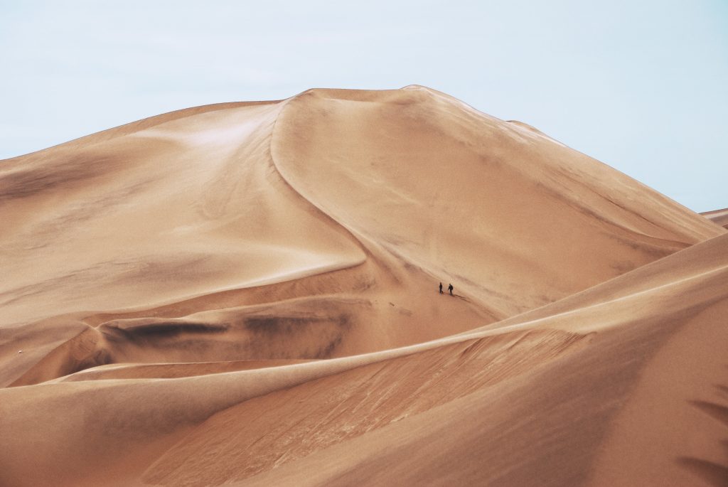 A sand dune. 